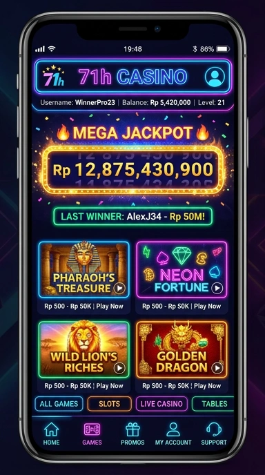 Cuplikan layar menu unduhan 71h untuk perangkat Android